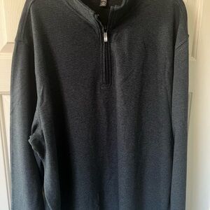 Van Heusen Men's Dark Gray Zip-Up Sweater